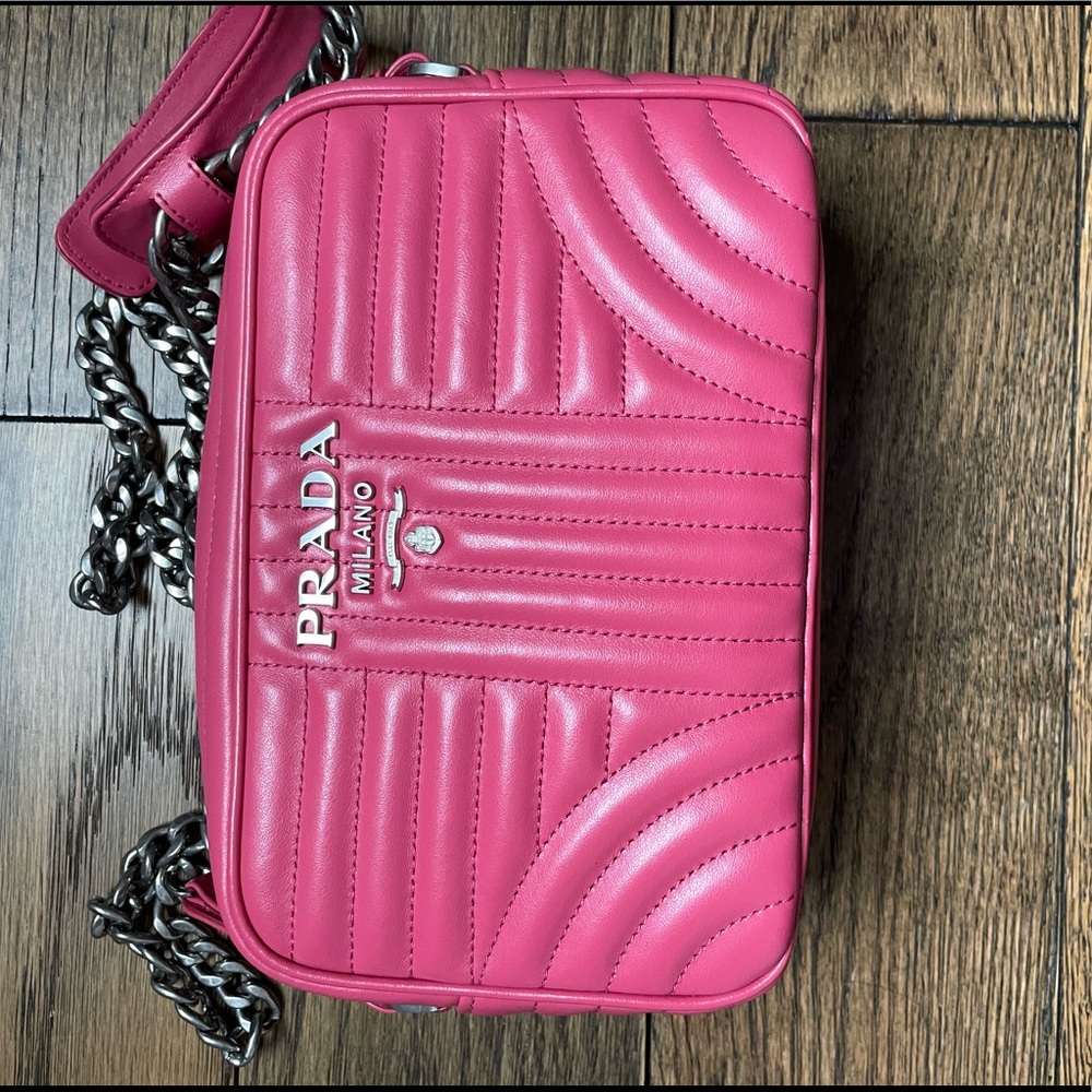 Prada Diagramme Leather Camera Bag